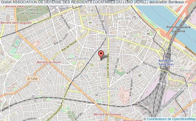 plan association Association De Defense Des Residents Locataires Du Lord (adrll) Bordeaux