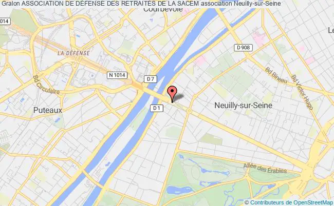 plan association Association De DÉfense Des RetraitÉs De La Sacem Neuilly-sur-Seine