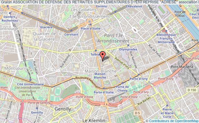 plan association Association De Defense Des Retraites Supplementaires D?entreprise "adrese" Paris