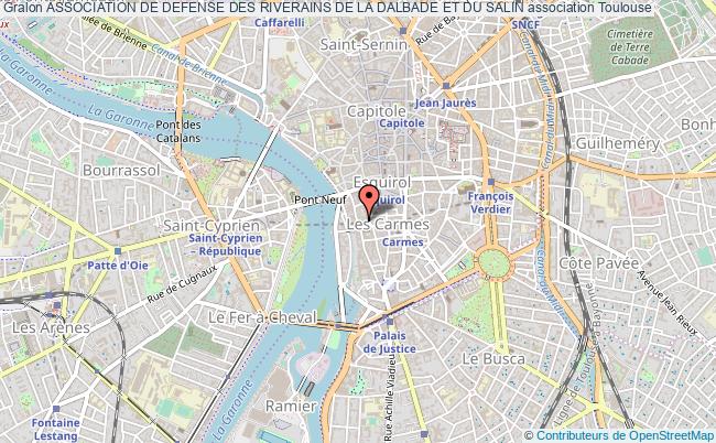 plan association Association De Defense Des Riverains De La Dalbade Et Du Salin Toulouse