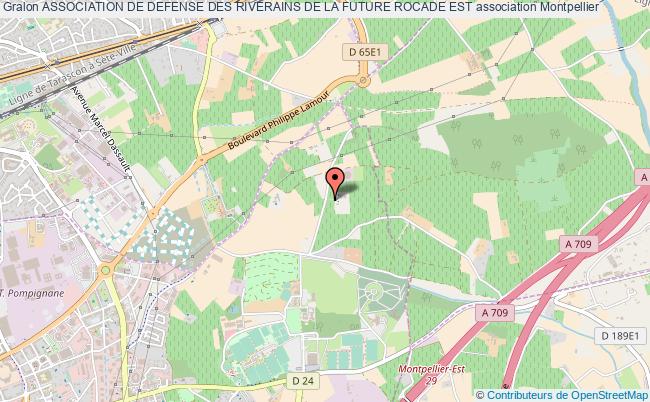 plan association Association De Defense Des Riverains De La Future Rocade Est Montpellier