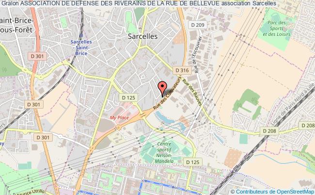 plan association Association De Defense Des Riverains De La Rue De Bellevue Sarcelles