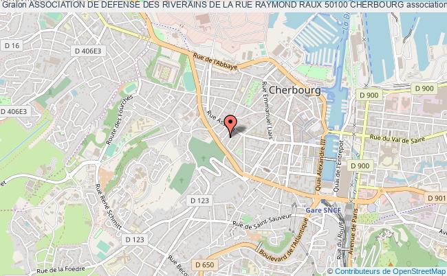 plan association Association De Defense Des Riverains De La Rue Raymond Raux 50100 Cherbourg Cherbourg-Octeville