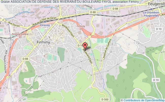 plan association Association De Defense Des Riverains Du Boulevard Fayol Firminy