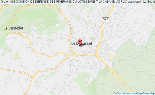 plan association Association De DÉfense Des Riverains Du Lotissement La Cabane (adrlc) Le Beausset