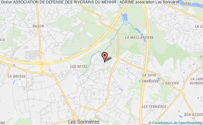 plan association Association De Defense Des Riverains Du Menhir - Adrime Les   Sorinières