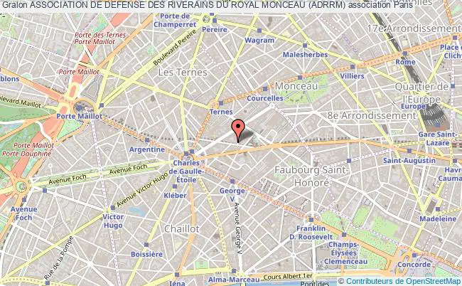 plan association Association De Defense Des Riverains Du Royal Monceau (adrrm) Paris
