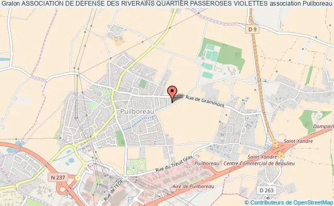 plan association Association De DÉfense Des Riverains Quartier Passeroses Violettes Puilboreau