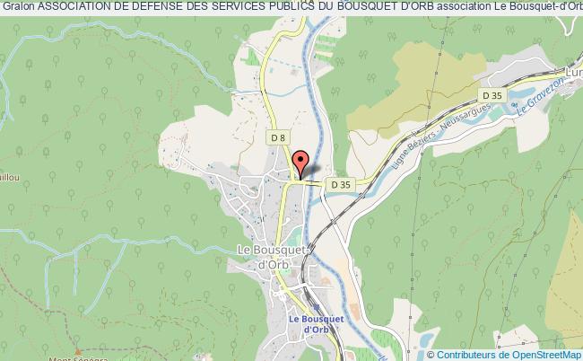 plan association Association De Defense Des Services Publics Du Bousquet D'orb Bousquet-d'Orb