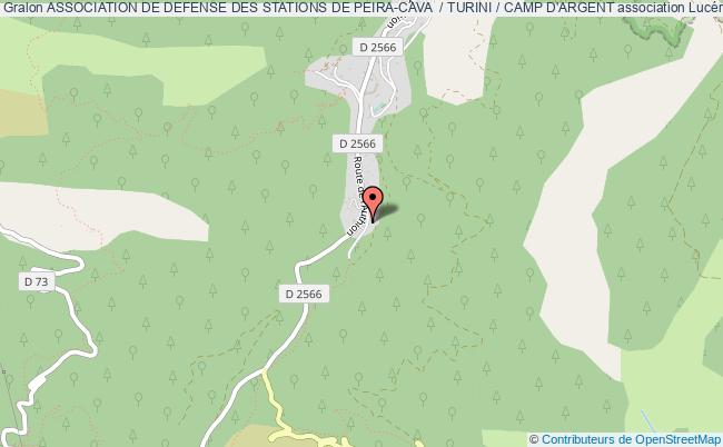 plan association Association De Defense Des Stations De Peira-cava  / Turini / Camp D'argent Lucéram