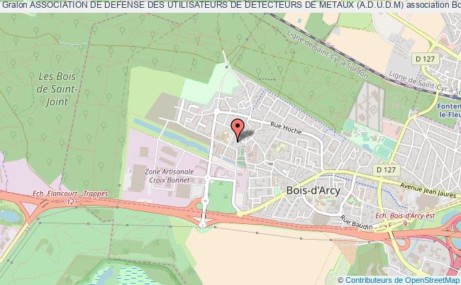 plan association Association De Defense Des Utilisateurs De Detecteurs De Metaux (a.d.u.d.m) Bois-d'Arcy