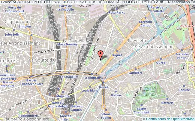 plan association Association De Defense Des Utilisateurs Du Domaine Public De L?est Parisien Paris