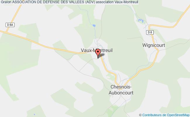 plan association Association De Defense Des Vallees (adv) Vaux-Montreuil