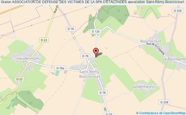 plan association Association De Defense Des Victimes De La Spa D'etalondes Saint-Rémy-Boscrocourt