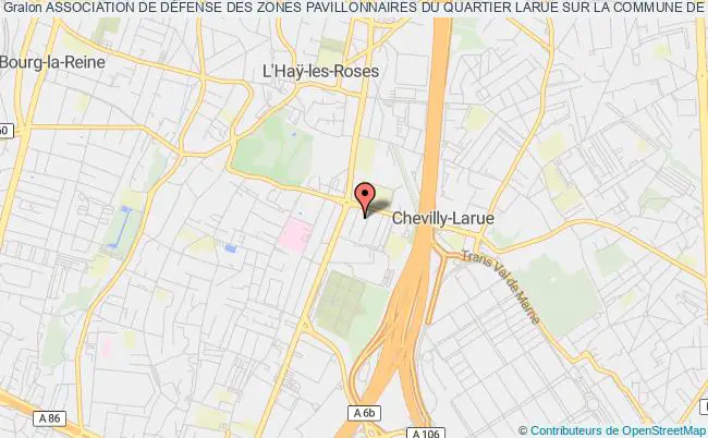 plan association Association De DÉfense Des Zones Pavillonnaires Du Quartier Larue Sur La Commune De Chevilly-larue Chevilly-Larue