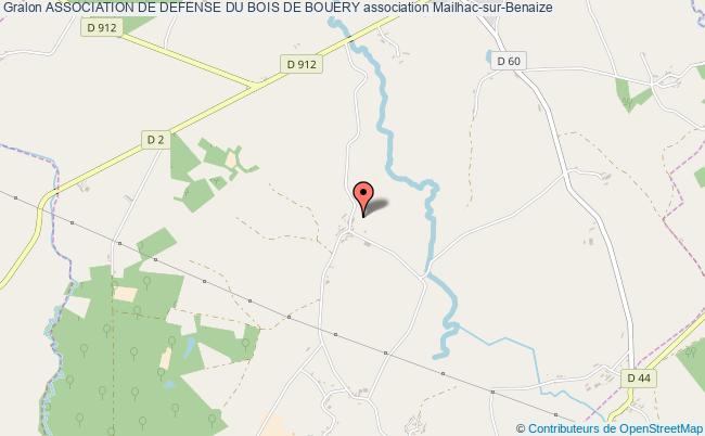 plan association Association De Defense Du Bois De Bouery Mailhac-sur-Benaize