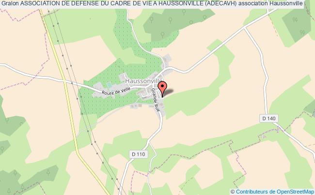 plan association Association De Defense Du Cadre De Vie A Haussonville (adecavh) Haussonville