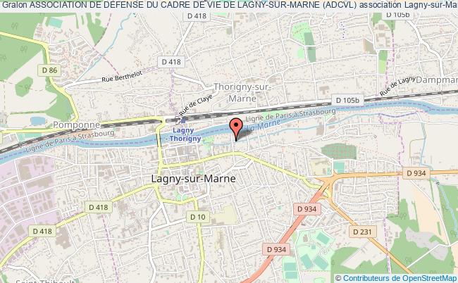plan association Association De Defense Du Cadre De Vie De Lagny-sur-marne (adcvl) Lagny-sur-Marne