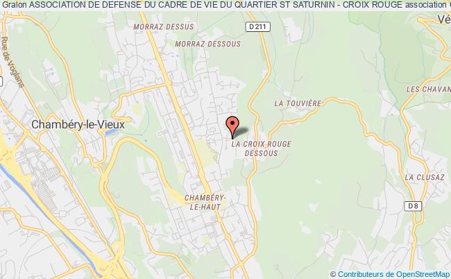 plan association Association De Defense Du Cadre De Vie Du Quartier St Saturnin - Croix Rouge Chambéry