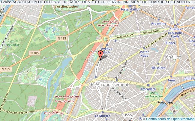 plan association Association De Defense Du Cadre De Vie Et De L'environnement Du Quartier De Dauphine - Dauphine Environnement Paris