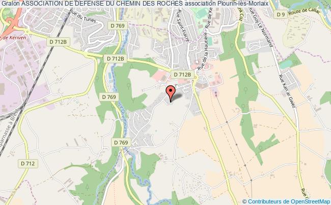 plan association Association De Defense Du Chemin Des Roches Plourin-lès-Morlaix