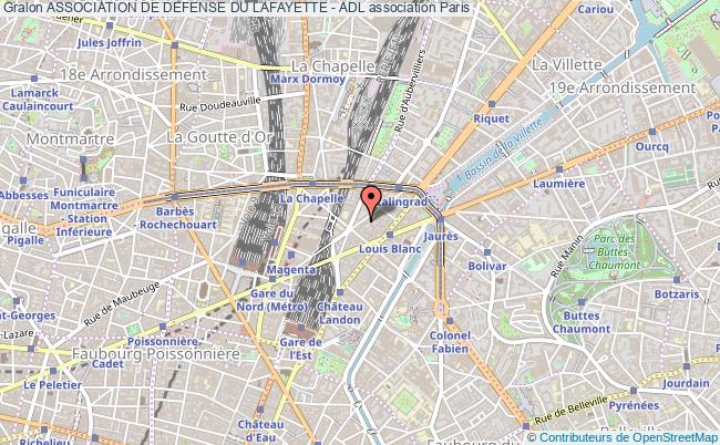 plan association Association De Defense Du Lafayette - Adl Paris