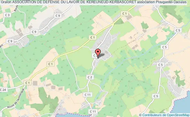 plan association Association De Defense Du Lavoir De Kereuneud-kerbascoret Plougastel-Daoulas