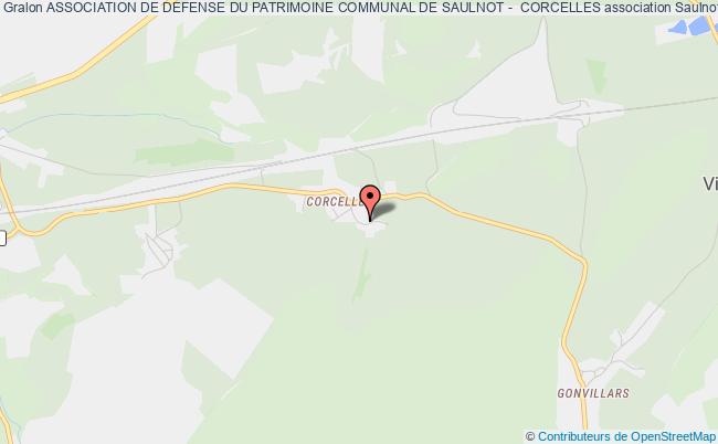 plan association Association De Defense Du Patrimoine Communal De Saulnot -  Corcelles Saulnot