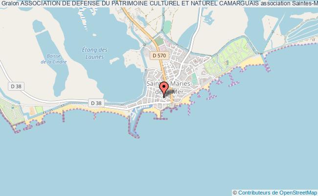 plan association Association De Defense Du Patrimoine Culturel Et Naturel Camarguais Saintes-Maries-de-la-Mer