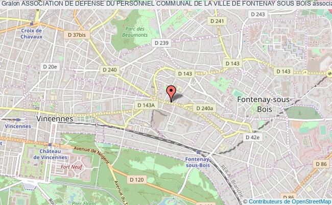 plan association Association De Defense Du Personnel Communal De La Ville De Fontenay Sous Bois Fontenay-sous-Bois
