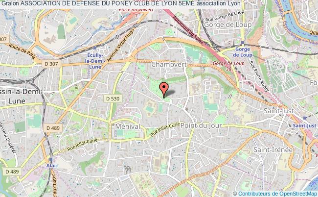 plan association Association De Defense Du Poney Club De Lyon 5eme Lyon 5e Arrondissement