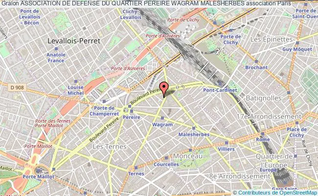 plan association Association De Defense Du Quartier Pereire Wagram Malesherbes Paris