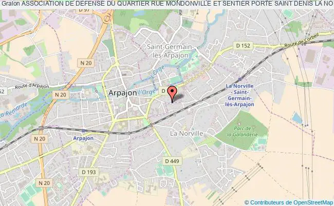 plan association Association De Defense Du Quartier Rue Mondonville Et Sentier Porte Saint Denis La Norville/arpajon (lna Urba) Norville