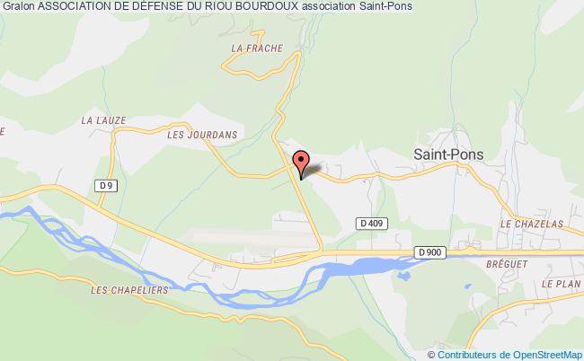 plan association Association De DÉfense Du Riou Bourdoux Saint-Pons