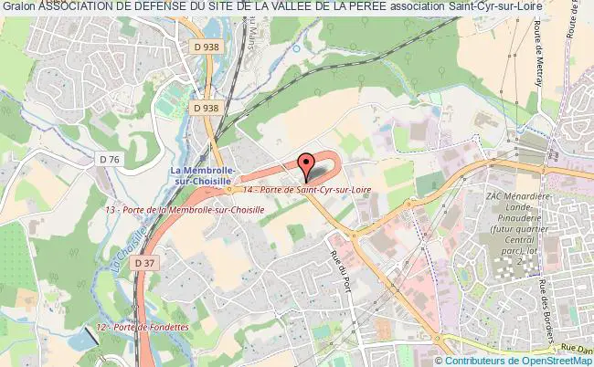 plan association Association De Defense Du Site De La Vallee De La Peree Saint-Cyr-sur-Loire