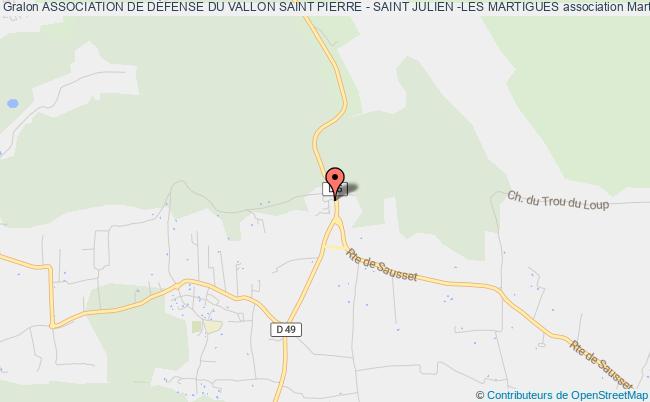 plan association Association De DÉfense Du Vallon Saint Pierre - Saint Julien -les Martigues Martigues