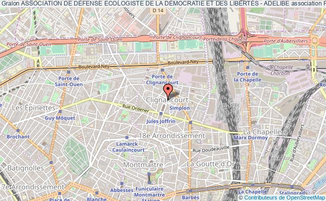 plan association Association De DÉfense Ecologiste De La DÉmocratie Et Des LibertÉs - Adelibe Paris