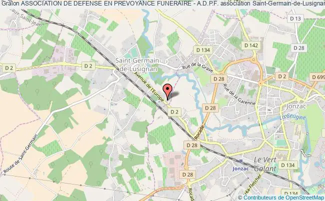 plan association Association De Defense En Prevoyance Funeraire - A.d.p.f. Saint-Germain-de-Lusignan