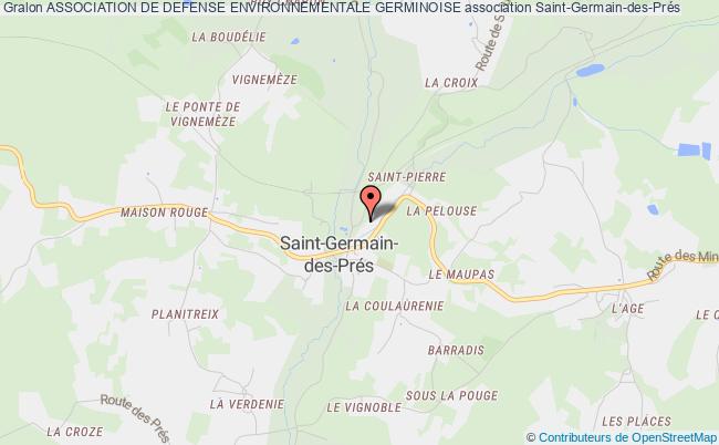 plan association Association De Defense Environnementale Germinoise Saint-Germain-des-Prés