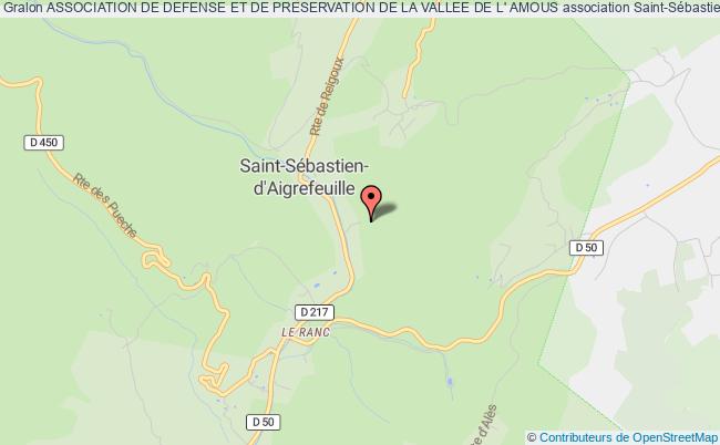 plan association Association De Defense Et De Preservation De La Vallee De L' Amous Saint-Sébastien-d'Aigrefeuille