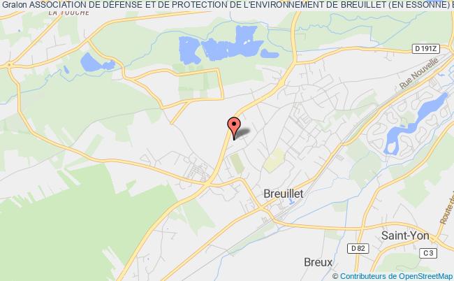 plan association Association De DÉfense Et De Protection De L'environnement De Breuillet (en Essonne) Et De Ses Environs Breuillet