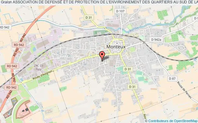 ASSOCIATION DE DEFENSE ET DE PROTECTION DE L'ENVIRONNEMENT DES QUARTIERS AU SUD DE LA ROUTE D'AVIGNON Â MONTEUX (VAUCLUSE)