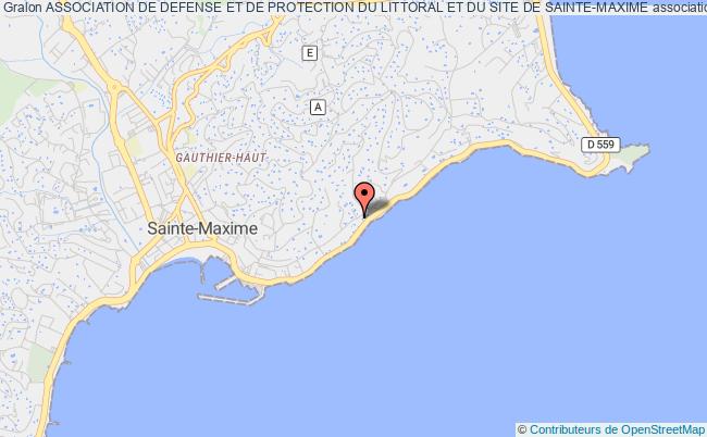 plan association Association De Defense Et De Protection Du Littoral Et Du Site De Sainte-maxime Sainte-Maxime
