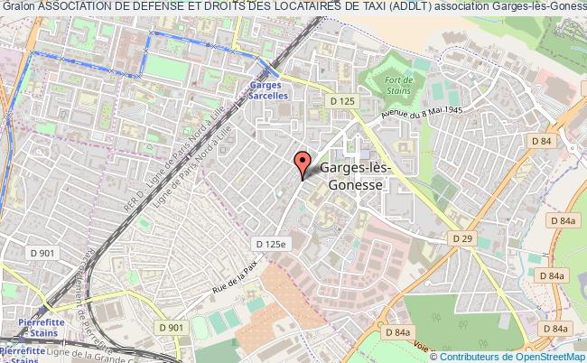 plan association Association De Defense Et Droits Des Locataires De Taxi (addlt) Garges-lès-Gonesse
