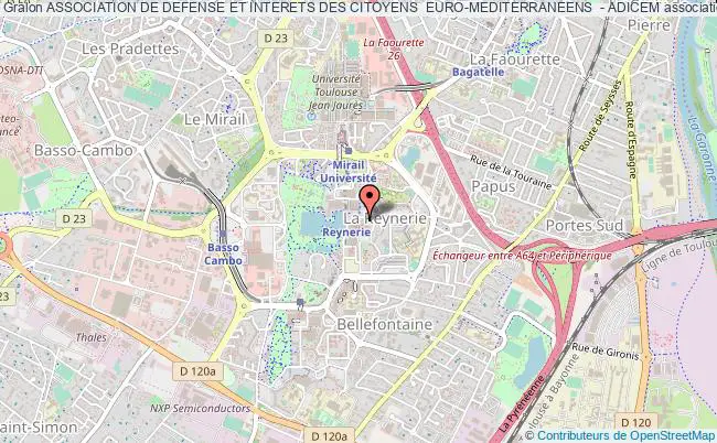 plan association Association De Defense Et Interets Des Citoyens  Euro-mediterraneens  - Adicem Toulouse