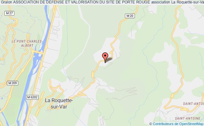 plan association Association De DÉfense Et Valorisation Du Site De Porte Rouge La Roquette-sur-Var