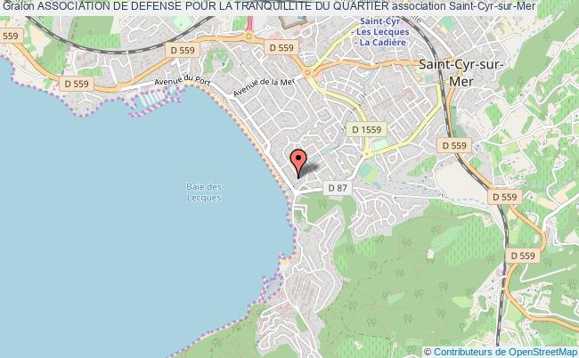 plan association Association De Defense Pour La Tranquillite Du Quartier Saint-Cyr-sur-Mer
