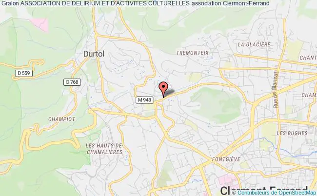 plan association Association De Delirium Et D'activites Culturelles Clermont-Ferrand