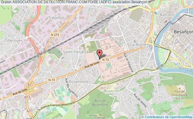plan association Association De Detection Franc-comtoise (adfc) Besançon
