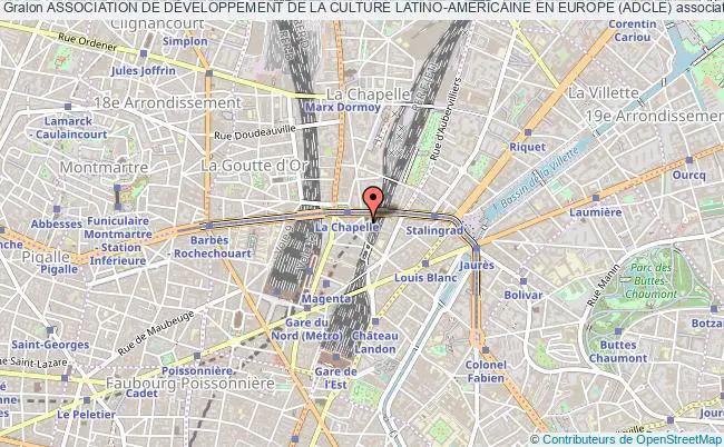 plan association Association De DÉveloppement De La Culture Latino-americaine En Europe (adcle) Paris 10e